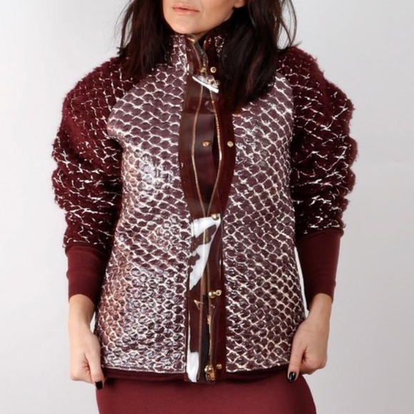 Alexander Wang Runway Jacket Wool Laminated Bomber - Picture 2 of 16